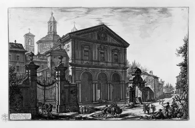 Vue de la basilique de San Sebastiano fuori le mura de Rome, sur la via Appia